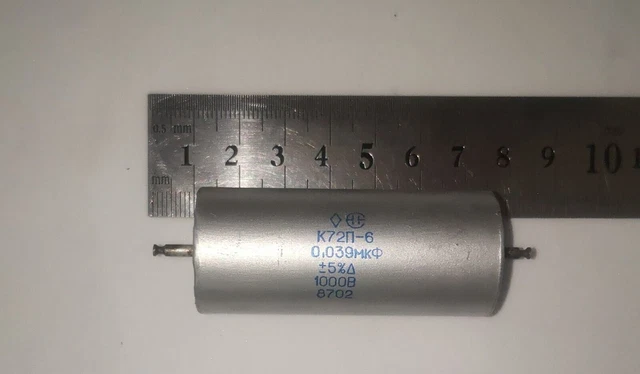 0.039UF 1000V K72P-6 К72П-6 Military PTFE teflon Film Capacitors Audio ...