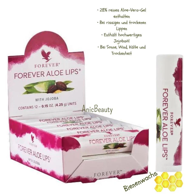 12x per Sempre Aloe Lips ™ With Jojoba-Powerful, Calmante Moisture Any Stagione
