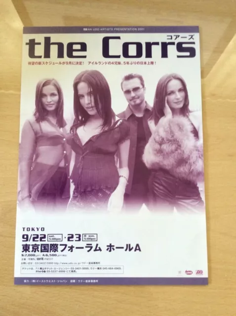 The Corrs - Original 2001 Double Sided Japanese Tour Flyer - Free Uk P&P