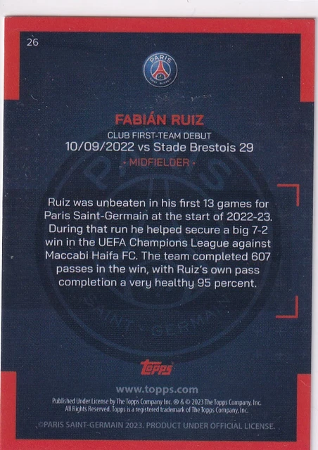 Box Fan Set Foot PSG - Topps 2023