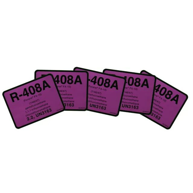R-408A / R408A Label # 04010 , Pack of (5)