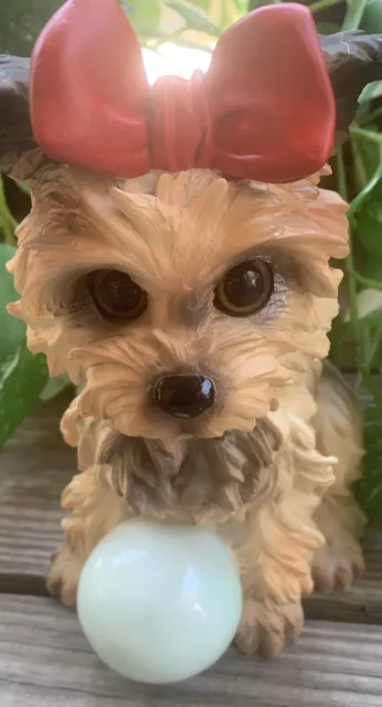 Dog Piggy Bank With Red Bow