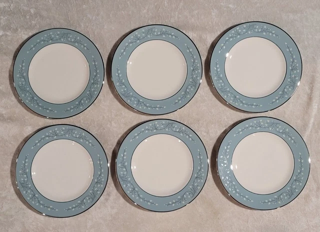 6 - 6  1/4" BREAD & BUTTER  PLATES  - Syracuse Minuet China w/ Platinum Trim