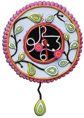 Enesco P1128 " Lune Gâteau Rose Horloge à Pendule Murale " Michelle Allen Designs Par 