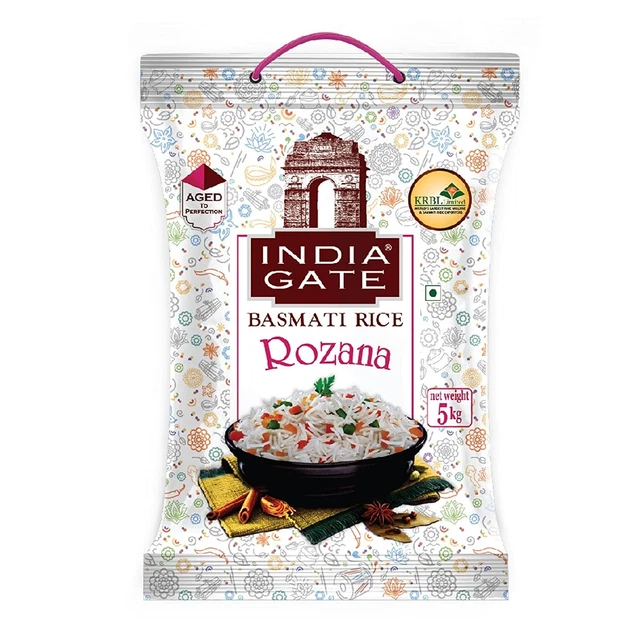 India gate Basmati Riso Rozana 5 KG Cibo Granelli