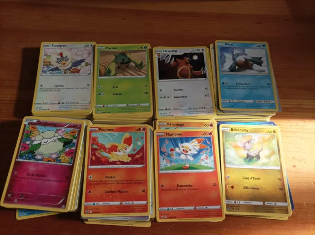 Lot 60 Cartes Pokemon Différentes Françaises Dont Boite Métal