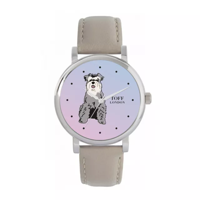 Toff London TLWS-84268 Ladies Grey Miniature Schnauzer Dog Watch