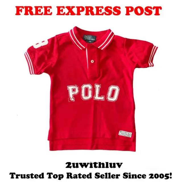 Ralph Lauren Short Sleeve Cotton Polo Shirt Baby Toddler Kids Free Express Post