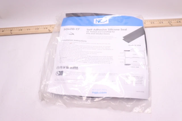 NGP Self-Adhesive Silicone Seal 1/2" x 5/16" x 17' Roll 5040B-17