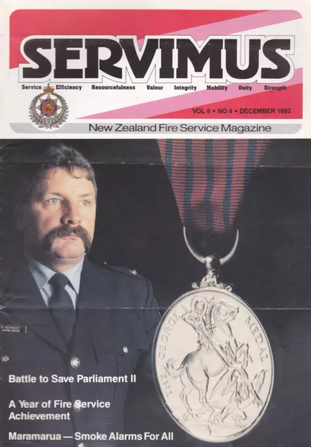New Zealand Fire Service Magazine 'Servimus' - December 1992
