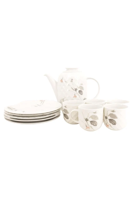 Servicio de café THOMAS porcelana con flores Ø 18 cm