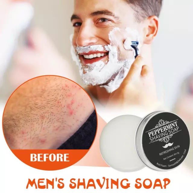 Men's Shaving Soap Cream Men Thick Rich Moisturising Cream 60g Shave T2V0