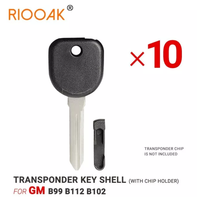 10X Transponder Key Shell Case For GM B99 B112 B102 W/ Chip Holder high Quality
