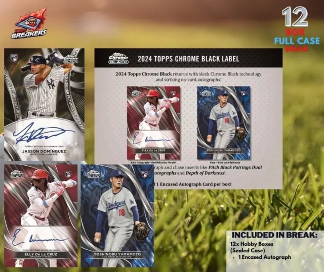 MILWAUKEE BREWERS 2024 TOPPS CHROME BLACK BASEBALL CASE BREAK 1047 19