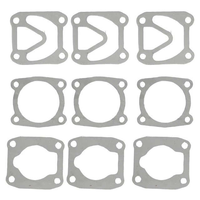 AIR COMPRESSORS VALVE Plate Gaskets Cylinder Head Base 9Pcs Set A /B /C