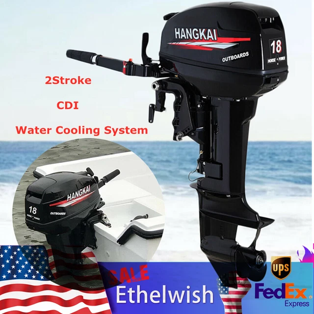 Heavy-Duty 2-Stroke 18HP Outboard Motor Short Shaft Engine Boat Inflatable Boat