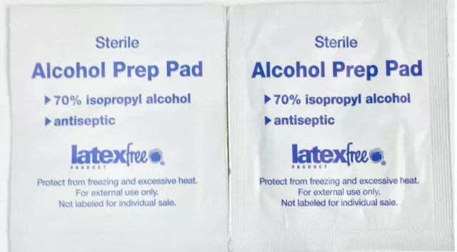 400 NEW Alcohol Prep Pad Wipes 2ply LARGE Sterile Isopropyl 70% Packets