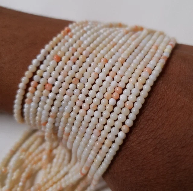 Naturel Mer Méditerranéen Japonnais Corail Rouge Perles Rondes Strand Handmade