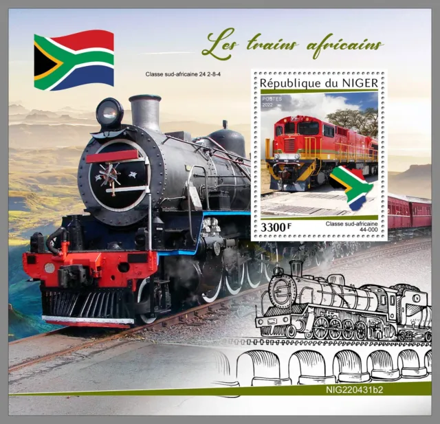 NIGER 2022 MNH Afrikanische Eisenbahnen African Trains #431b2