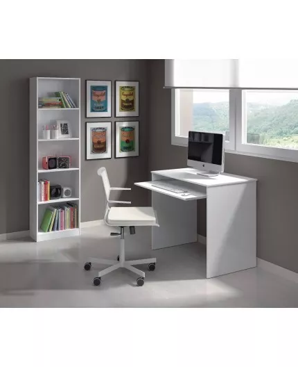 Scrivania da ufficio moderna bianca per pc camera porta computer tavolo studio