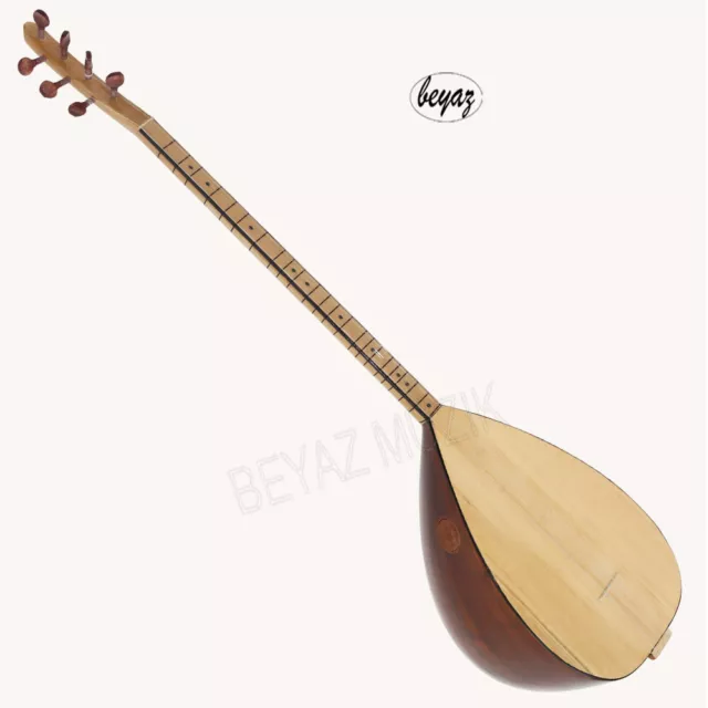 Saz Baglama Uzunsap Langhals 39 cm Korpus Hochglanz d.v. Hersteller Beyaz 982