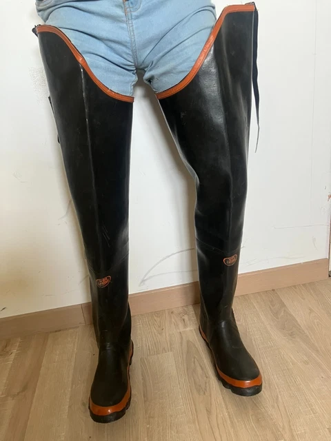 Bottes D'équitation Aigle Coup Saumur - Noir - Taille UK 9 (Eu 43) - Caoutchouc