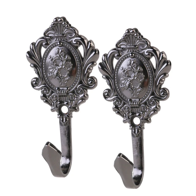 2 Pcs Antique Curtain Tie Backs Wall Clothes Hanger Vintage