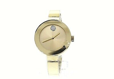 Ladies Movado 3600201 Stainless Steel Bold Champagne Dial Yellow Gold PVD Watch