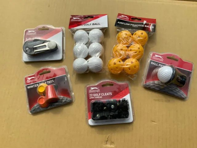 Slazenger Golf Bundle Balls Practice Tees Tool Cleats New