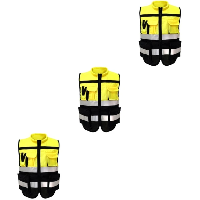 3 gilet di sicurezza tessuto riflettente gilet di sicurezza gilet notturno riflettente gilet di sicurezza