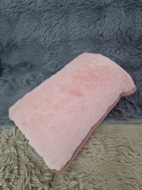 Bouillotte 2 Litres Avec Housse Polaire Rose/blanche Floral - Neuf Pour Confort Et Détente
