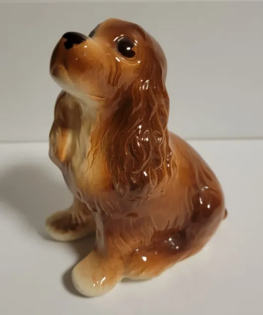 Vintage Cocker Spaniel Dog Ceramic Figurine 7” Sitting Royal Copley
