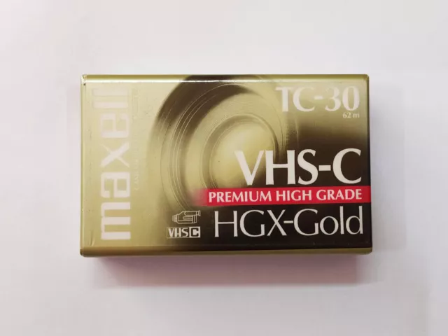 Maxell TC-30 VHS-C Premium High Grade HGX-Gold „Kostenloser Versand“