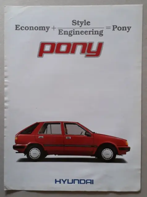 Hyundai Pony Range Brochure 1985 - 1.3 1.5 L GL GLS