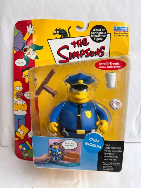 Bnib Playmates Interactive The Simpsons Series 2 Chief Wiggum Action Figure Wos