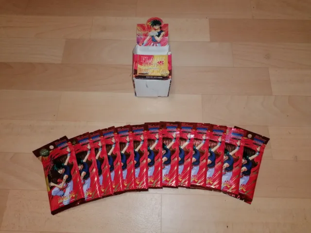 rare 13 boosters flame of recca trading collection 1998 made in japan neuf + box