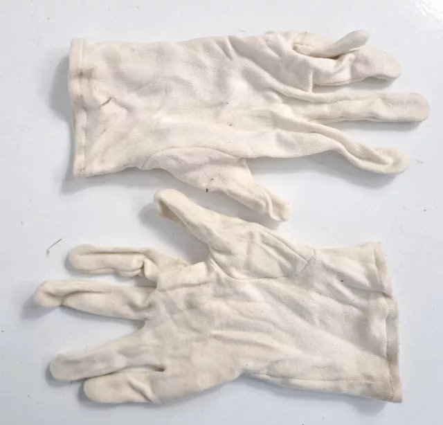 Genuine Surplus British Army Airforce Cotton Liner Gloves New White 6-6.5 XS