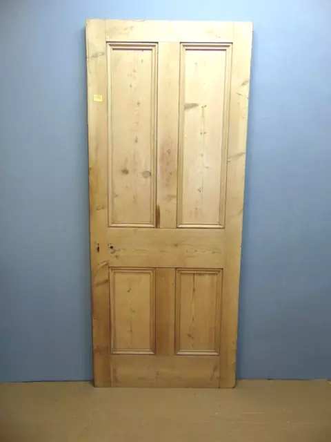 Door  33" x 79 1/2"  Pine Victorian Door 4 Panel Internal Wooden ref 149D