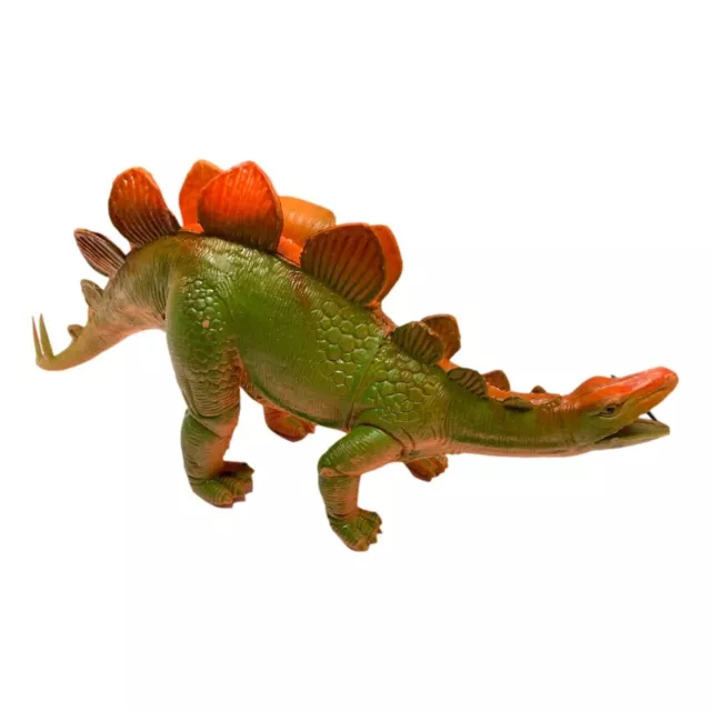 UKRD Dinosaur Stegosaurus Green Orange 14 inch Vintage  80s Large