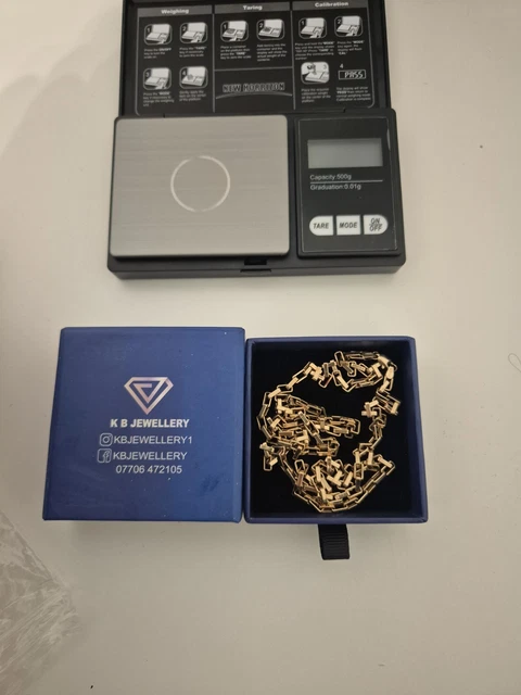 9CT YELLOW GOLD Box Chain - 26