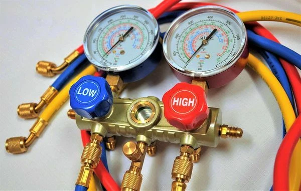 MANIFOLD GAUGE SET+5FT Hoses for R410a R22 R404a R134a HVAC Charge ...