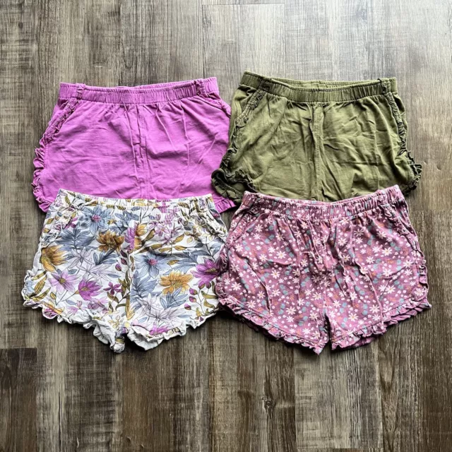 4 Pairs Girls Jersey Shorts - Age 6-7 Years: Next