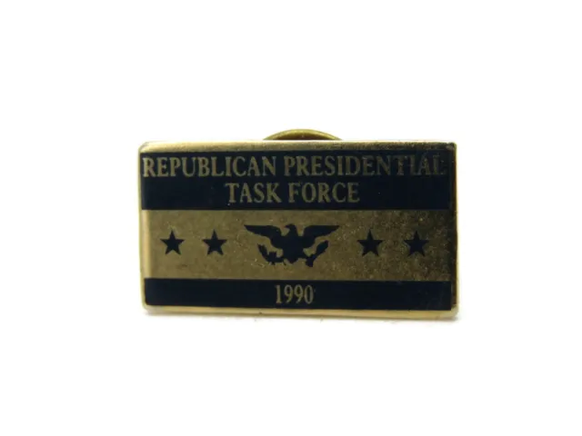 Repubblicano Presidenziale Task Force Pin 1990 Blu & Color Oro