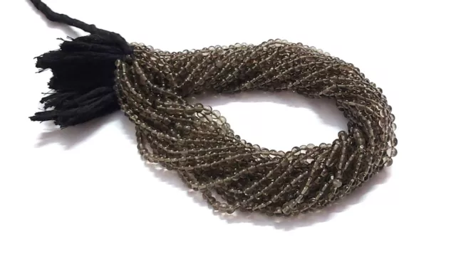 Fumoso Quarzo Rotondo 4-4.5mm Perline, Naturale 12 " Pollici 5 Filo