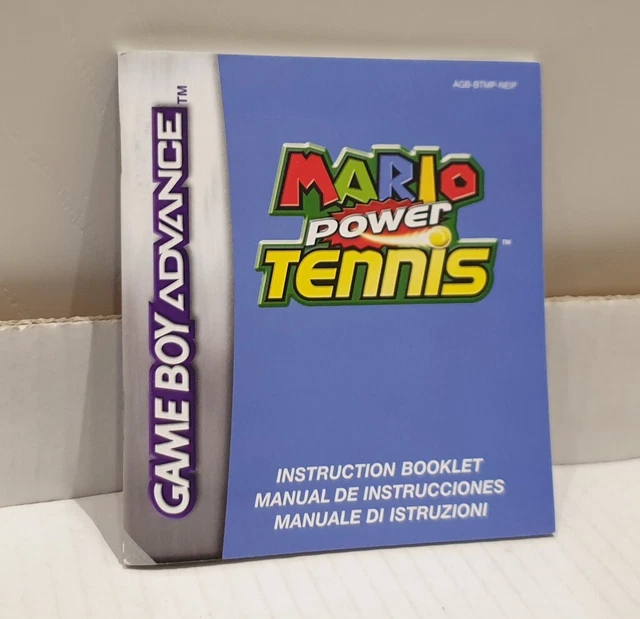 Libretto Istruzioni Mario Power Tennis Gba - Ita - Esp - Eng Ottime Condizioni