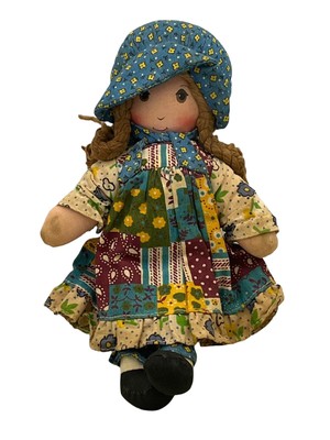 Vintage 1970's Knickerbocker The Original HOLLY HOBBIE 9" Miniature Rag Doll Toy