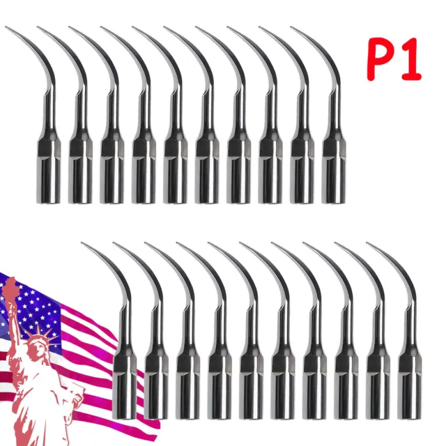 5-20× Dental Ultrasonic Piezo Scaler Perio Tips P1 fit EMS/Woodpecker Handpiece
