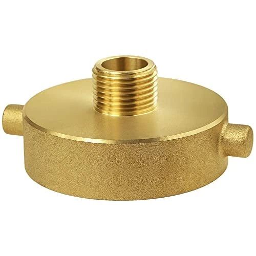 Fire Hydrant Hose Adapter 2-1/2" NST/NH Female x 3/4" GHT Male, Brass Fire Hy...