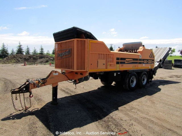 2012 Doppstadt AK-230 PROFI 60" T/A Mobile Wood Chipper Shredder Trailer bidadoo