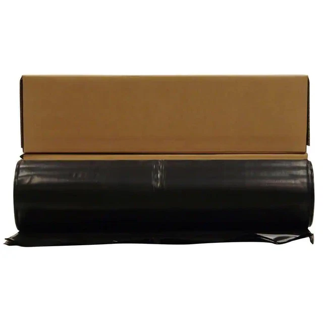 Plastic Sheeting 20 ft x 100 ft. Black 4 mil Vapor Barrier Drop Cloth Protection
